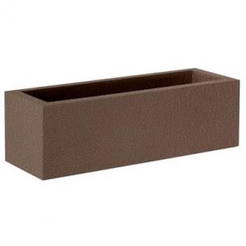 Newgarden Jardinera rectangular polietileno muy resistente bronce 100x40x36 cm