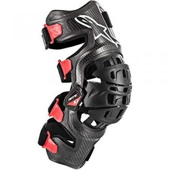 Alpinestars Bionic-10 Carbon Genou Protecteur Droit Noir Rouge L