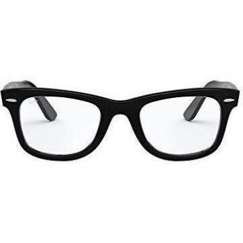 Montature Ray-Ban 5121 Unisex Adulto Occhiali da Sole, Nero Opaco - Lente di Vetro, con Astuccio e Panno per la Pulizia (50 mm)