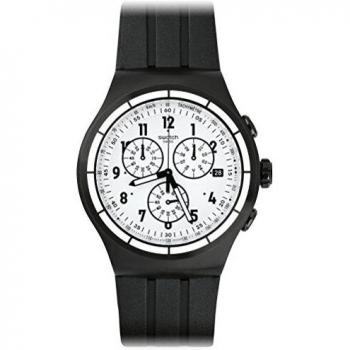 Swatch Men's Chronograph Quartz Watch with Rubber Strap YOB403