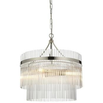 Endon Marietta 3 Light Ceiling Pendant Bright Nickel
