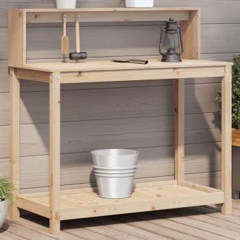 VidaXL Potting Table with Shelves 108x50x109.5 cm Solid Wood Pine