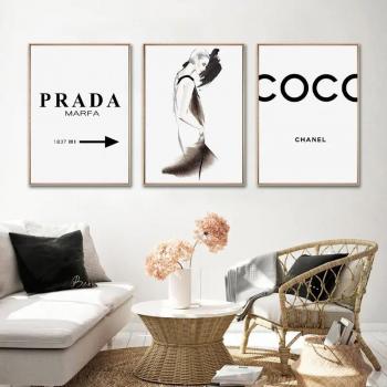 Set von 3 Plakaten: COCO und PRADA