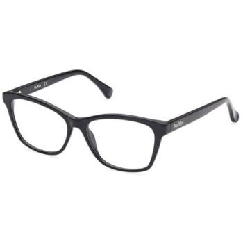 Max Mara MM5032 001 Women's Black Eyeglass Frame – Size 54, Blue Light Protection