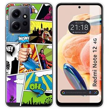 Funda Silicona Dibujo Comic Xiaomi Redmi Note 12 4G