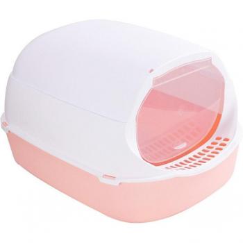 Closed cat litter box with anti-splash design