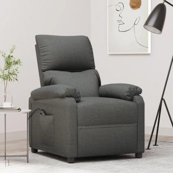 Fauteuil relax électrique gris foncé en tissu
