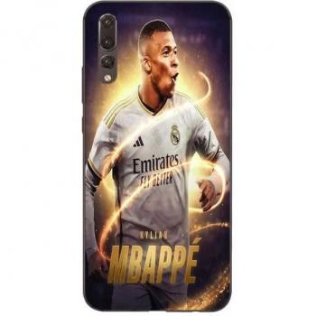 Funda de Tela con Logo del Real Madrid y Mbappé para Huawei P20 Pro