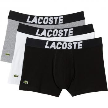 Lacoste Trunks im 3er-Pack, Größe L - Mittelgrau Melange