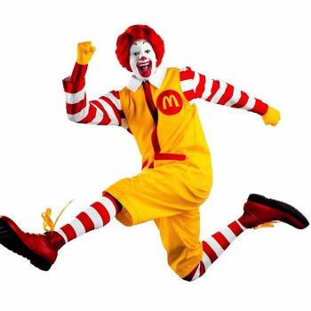 Traje de Payaso Rojo y Amarillo para Halloween