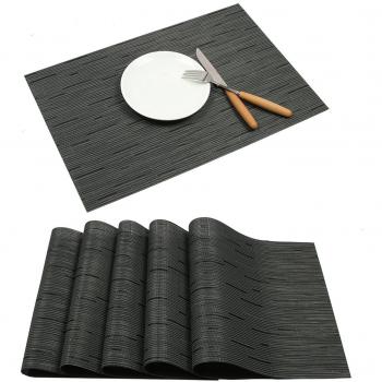 KitchenGuard 6‑Pack – Durable PVC Crossweave Placemats