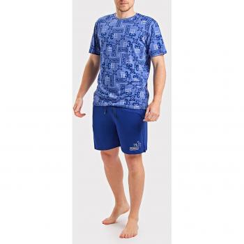 Pijama de manga corta Munich azul-marino
