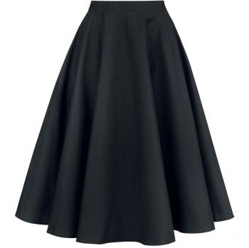Gonna a ginocchio nera in stile rockabilly