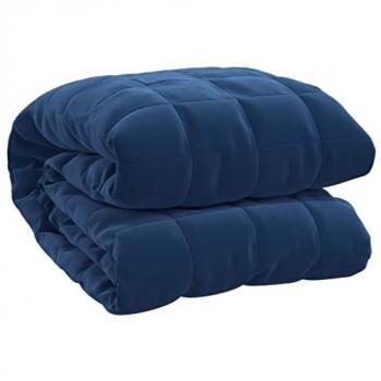 Couette pondérée adulte bleu 120x180 cm, 9 kg – Tissu