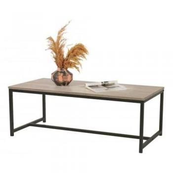 Mesa de Centro Vintage Industrial Moderna - Estructura Metálica Resistente - 100x50x36 cm