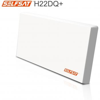 SELFSAT H22DQ+ Quattro Antennen-Set Flachantenne mit integriertem und austauschbarem Quattro LNB für Multischalter Betrieb