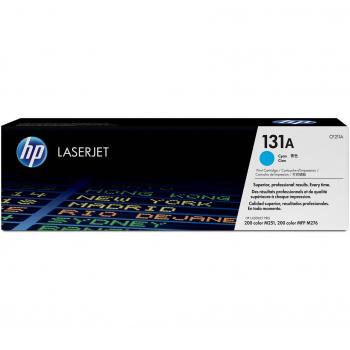 HP Original Cyan LaserJet Toner Cartridge, Single Pack CF211A 131A