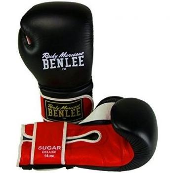 Benlee Sugar Deluxe Combat Gloves Black / Red 18 oz unisex