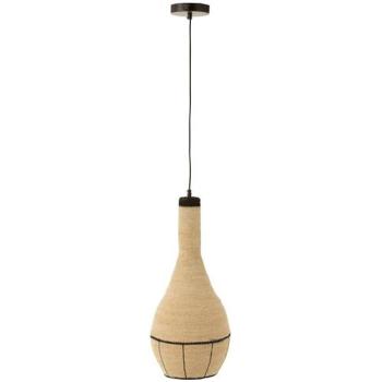 Lampe Suspendue Jonc Poire 56cm Naturel