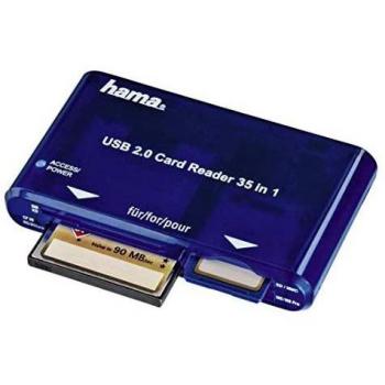 Hama Multilector de Tarjetas USB 2.0 Azul