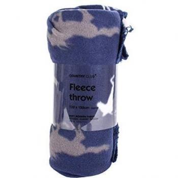Soft & Warm Navy Fleece Throw by Country Club (120x150 cm)