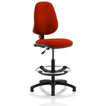 Eclipse Plus I Lever Task Operator Chair Orange With Draughtsman Kit