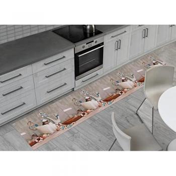 BIANCHERIAWEB - Tappeto Antiscivolo Digitale Cucina Gatto Marinaro 50x90