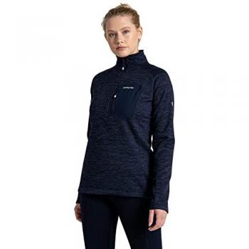 Craghoppers Women's Trina Eco-Friendly Relaxed Fit Half-Zip Fleece Jacket, Size 18, Navy