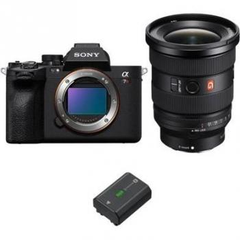 Cámara Sony A7R V + objetivo 16‑35mm F/2.8 Gm Ii + batería NP-FZ100 + PDF de fotografía avanzada