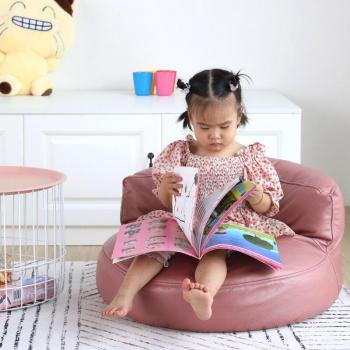 Kids Leather Bean Bag Sofa