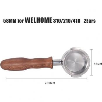 Stainless Steel 58MM Bottomless Portafilter for WELHOME 310/210/410