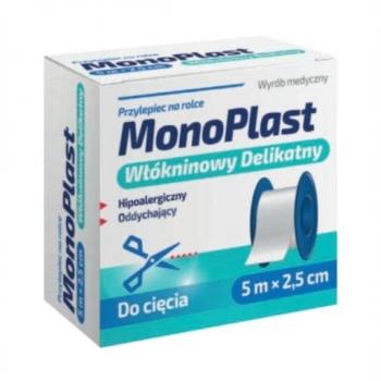 Delikatny Przylepik MonoPlast – Włóknina 5 m × 2,5 cm