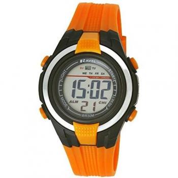 Sportzeit Ravel Junior Orange LCD Uhr Wasserfest Schwarz Gehäuse RDG‑18