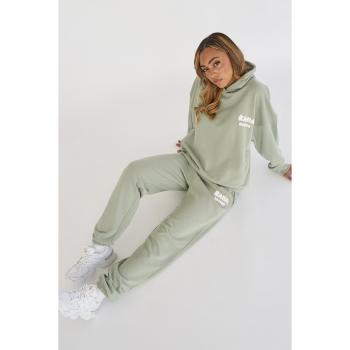 Kaiia Design Bubble Print Joggers Sage Green