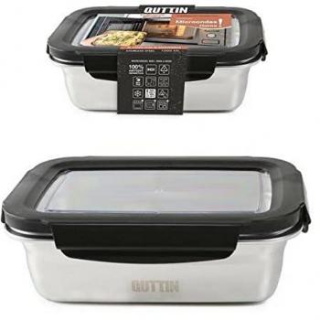 Tupper Acero Inoxidable 1 Litro apto Microondas Quttin