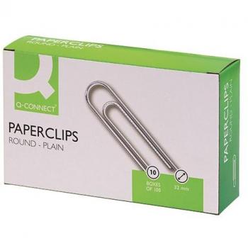 Q Connect Paperclip 32mm Pack 100 - KF01314Q