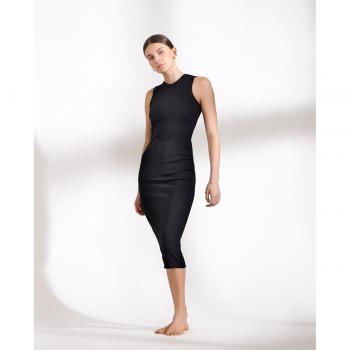 Producto: Vestido sin mangas de canalé negro de Bread & Boxers para mujer