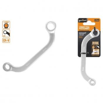 Set Chiave Fissa Poligonale Doppia A U 8-10 Mm Cromata in Cromo Vanadio