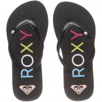 Roxy Sandy - Zapatos de Playa y Piscina para Niñas - Color Negro - Talla estándar