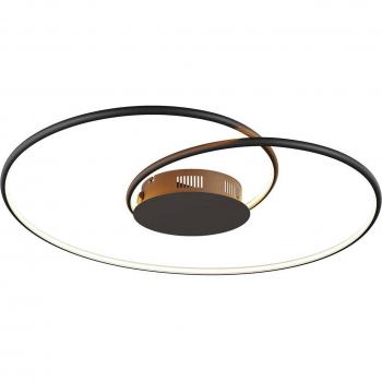 LED Ceiling Light Joline by Lindby, Black, Metal, 70 cm