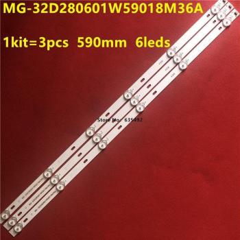Tiras de LED 590mm para iluminación trasera de TV 32 GP-3288