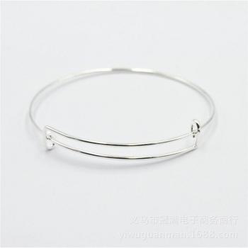 Women's Adjustable Charm Bracelet - Stainless Steel Cable Bangle