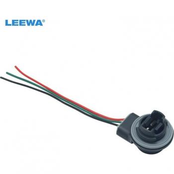 FEELDO 1pc Car 3157 LED Bulb Brake Signal Light Socket Harness Wire #CA4515CZ