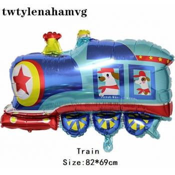 Red Train Party Balloon Set