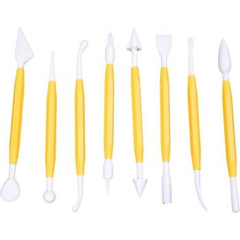 Kids' Christmas Yellow Polymer Clay Tool Set - 8 Pieces