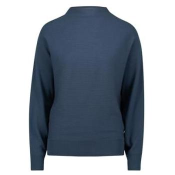 Pullover strukturiert mit Stehkragen, Damen, 50% Viskose, 30% Polyester, 20% Polyamid – teal ocean (Gr. 34)