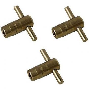 Set 3 chiavi per termosifone T ottone massiccio bianco – Bulk Hardware BH03437