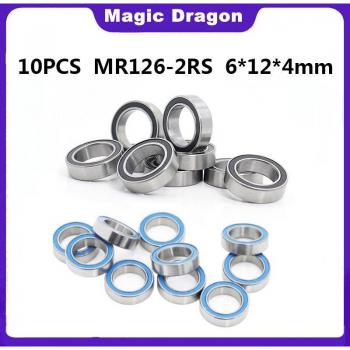 10PCS ABEC-5 MR126 2RS Rubber Sealed Ball Bearings 6x12x4 mm
