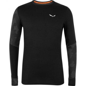 Camiseta de manga larga Salewa Cristallo Warm Merino para hombre - Negro - XL