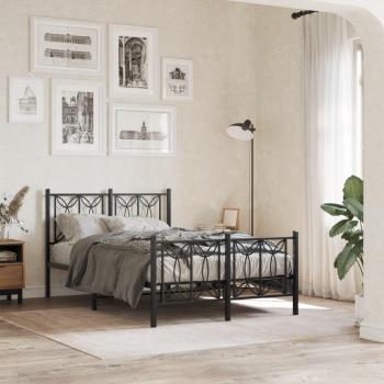 Metal Bed Frame Black 120x190cm